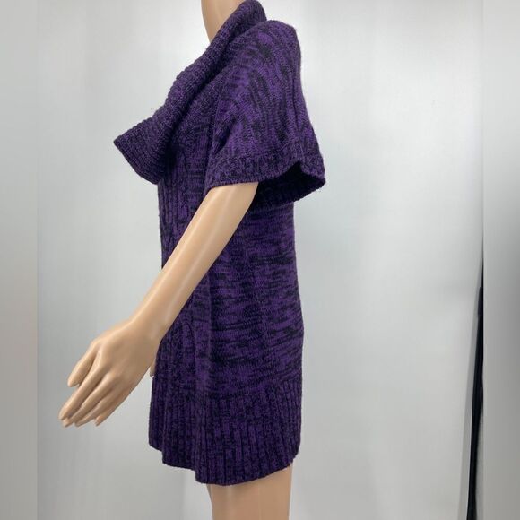 No Boundaries Purple Short Sleeve Knit Tunic Sweater Dress Top Size XXL/2XG/19 - Picture 4 of 7